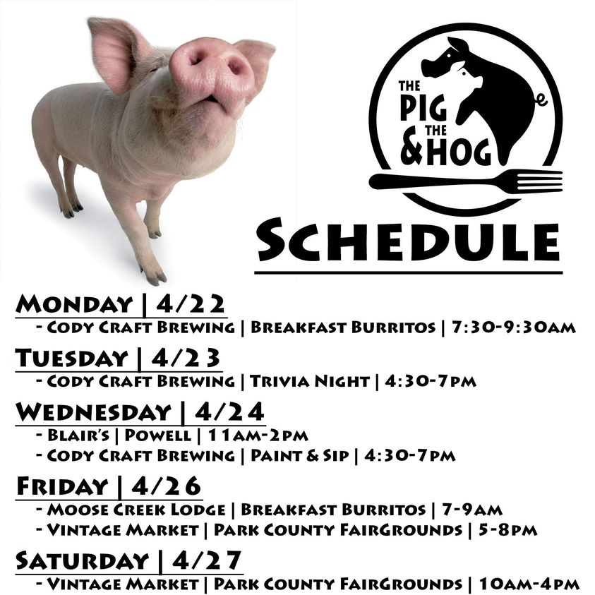 The Pig and The Hog Food Truck Cody Journal Cody Calendar