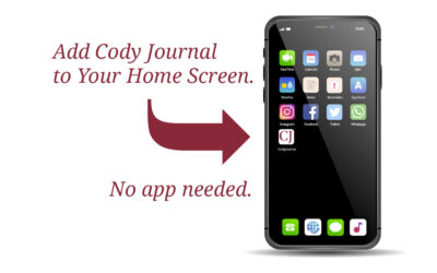 How to add Cody Journal’s Events Calendar to Your Home Screen
