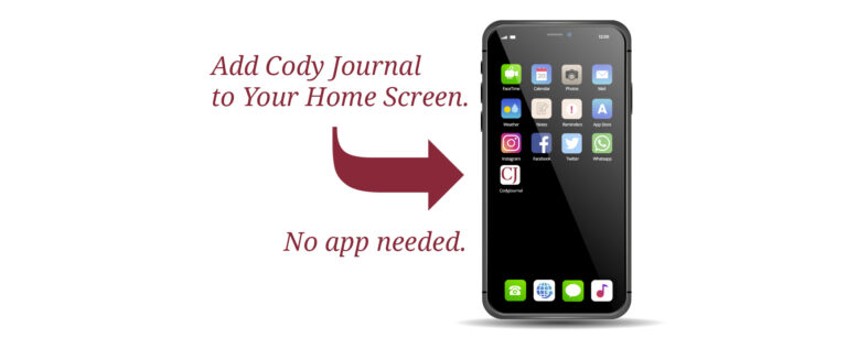 How to add Cody Journal's Events Calendar to Your Home Screen
