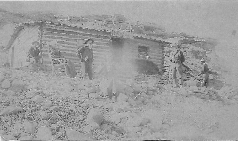 Photo 2 Edick Cabin in Shoshone River Canyon, 1886. Photo courtesy of Park County Archives.