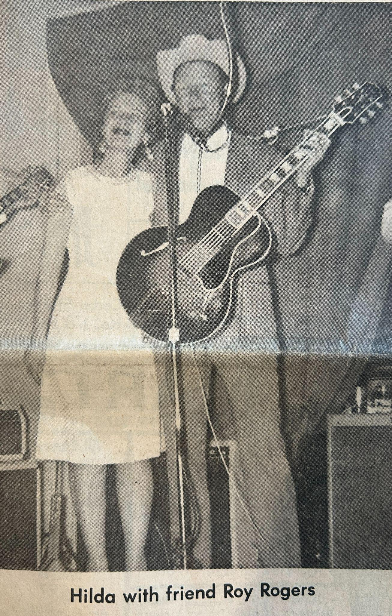 Photo 5 Hilda Ratliff poses with Bronze Boot guest, Roy Rogers. Photo courtesy of Joni Ratliff