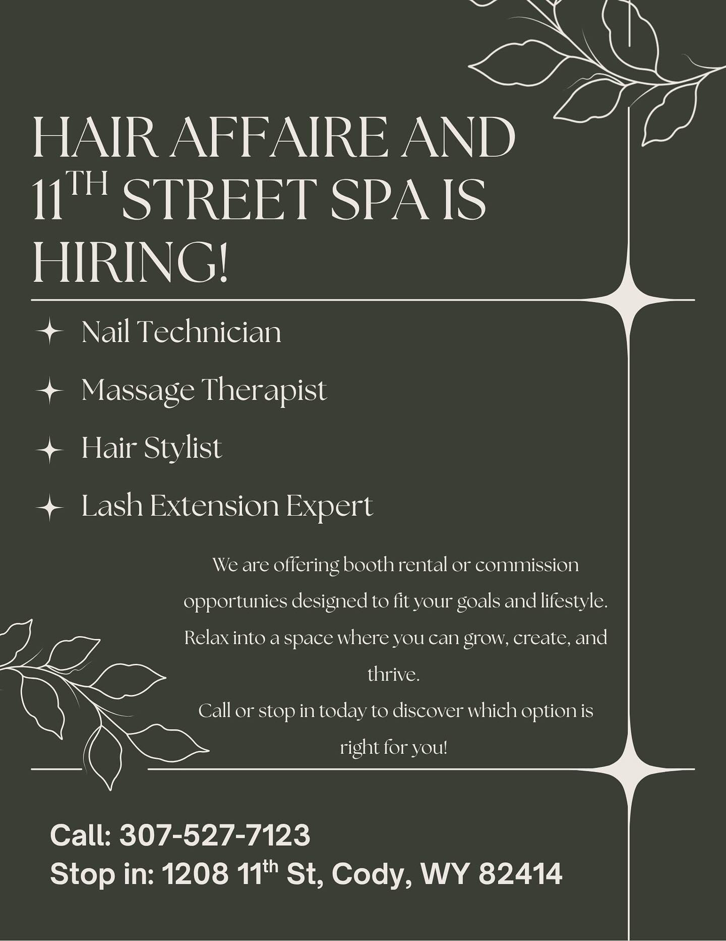 566437142_18366864430154670_6502537651344966846_n Hair Salon and Spa Job Openings at Hair Affaire and 11th Street Spa