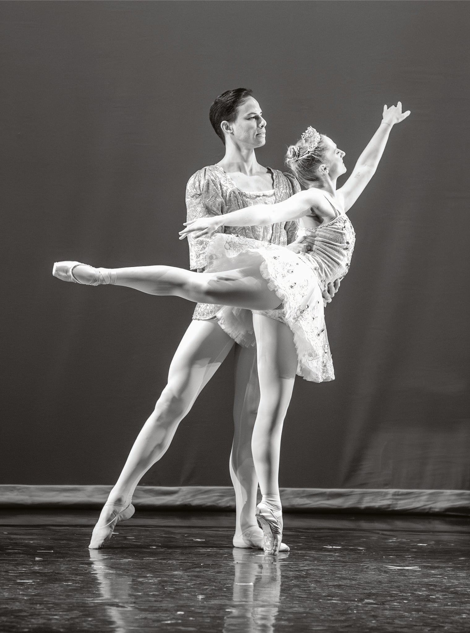 Randy Pacheco, Cavalier, performing in 2024 with Jessica McNeil, Sugar Plum Fairy   Photo Credit: Sasa Starkjohann 