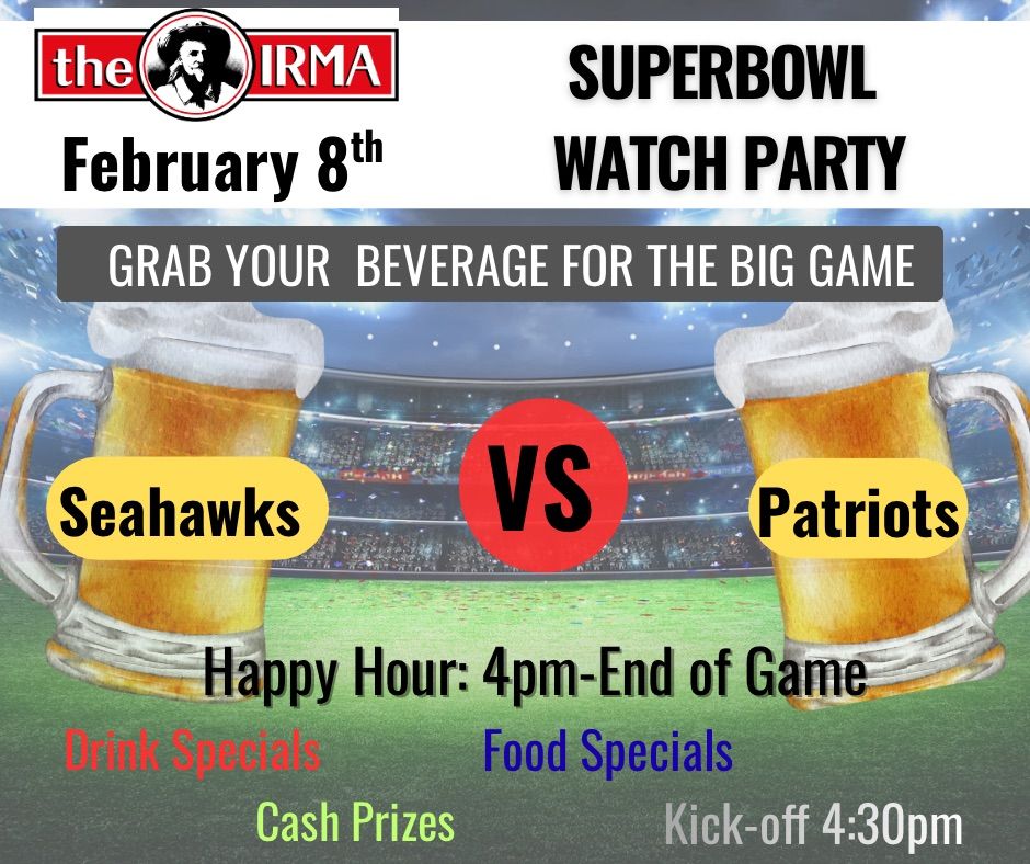 Super bowl party at the Irma Hotel