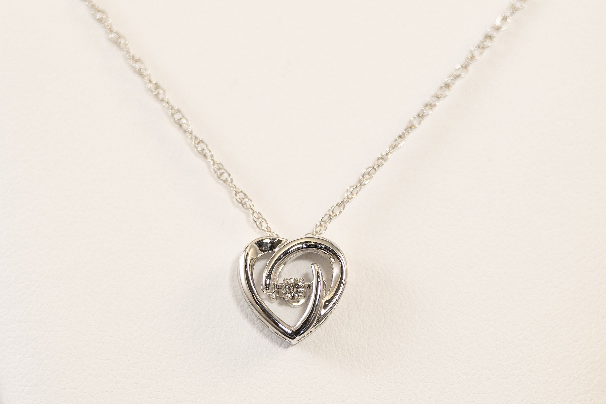 Cody Jewelers shimmering diamond heart pendant, in Cody WY
