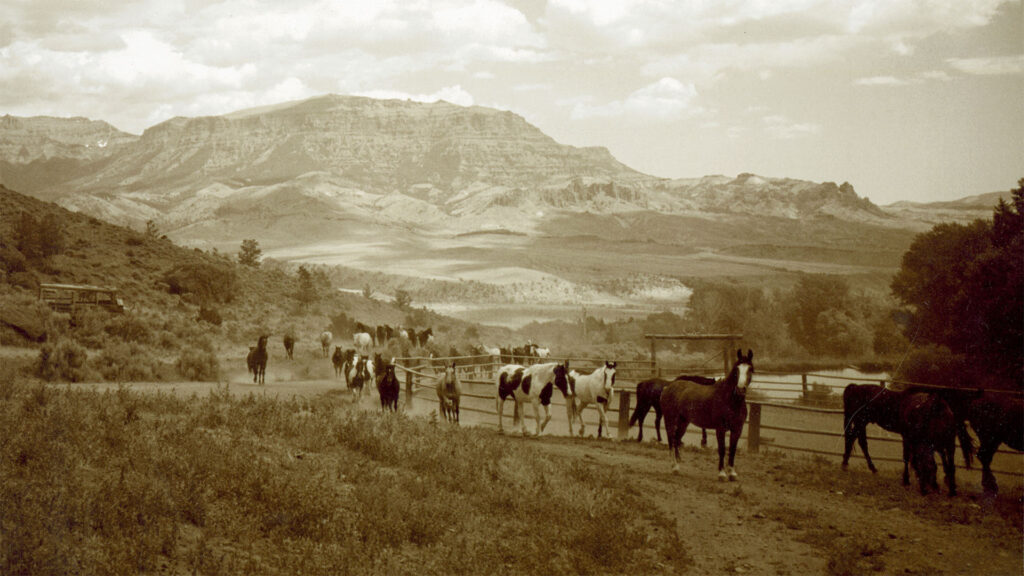 Rimrock, historical photo in black and white
